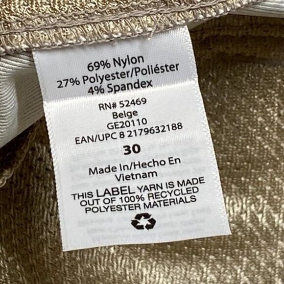 George Performance Cargo Shorts Men's 30" Khaki Knee Length Easy Care UPF 30 NWT - Picture 11 of 13